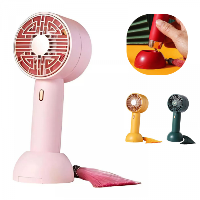Ventilador de Mano Oriental con Porta Celular SKU G-ORIENTALFAN