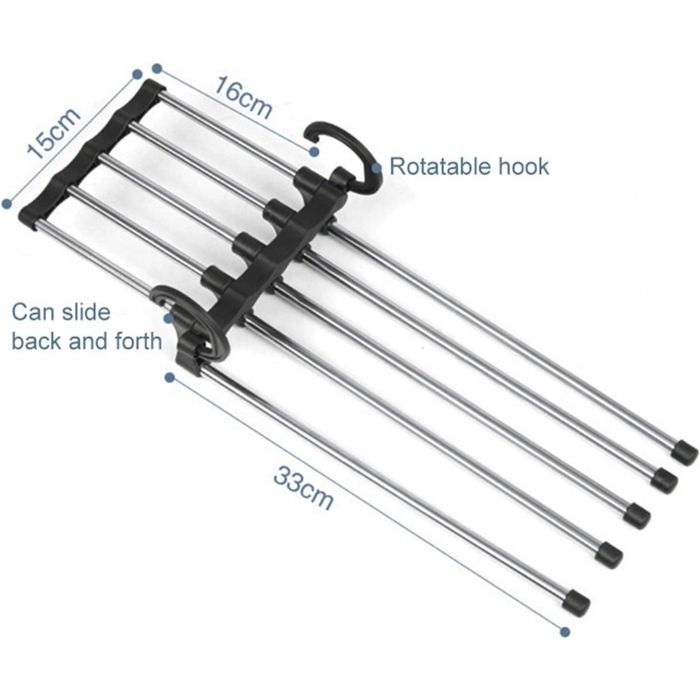Percha Múltiple Extensible NEGRO