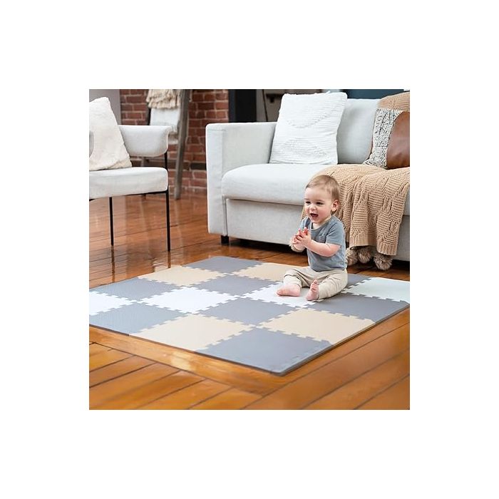 Placa Piso de Goma Varios Colores PACK x10 CELESTE
