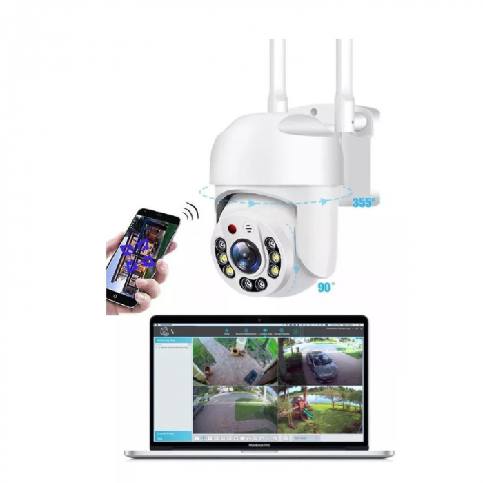 Cámara de Seguridad 360° IP66 Wifi