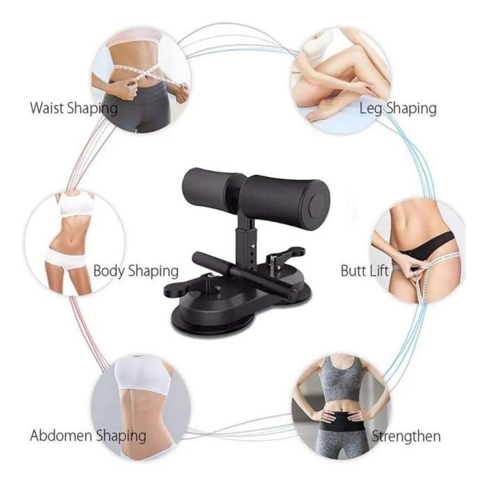 Soporte para Ejercicio Abdominal con Banda Elástica NEGRO