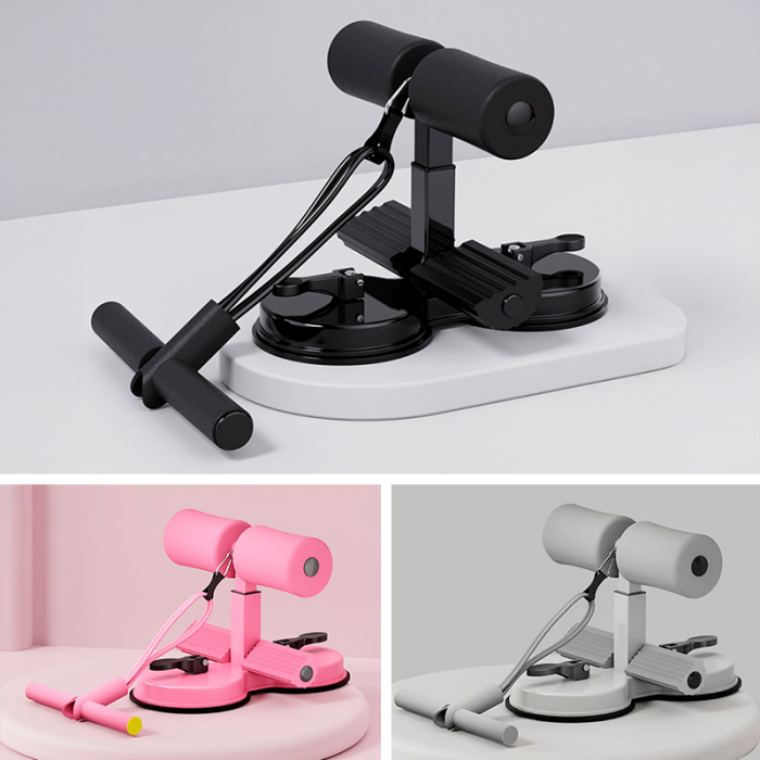 Soporte para Ejercicio Abdominal con Banda Elástica NEGRO
