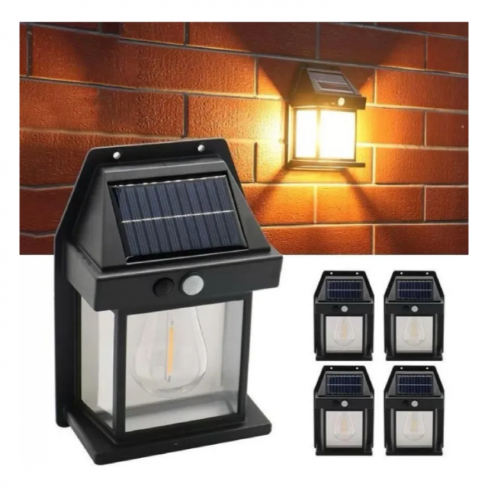 Farol Solar Recargable Con Sensor BLANCO