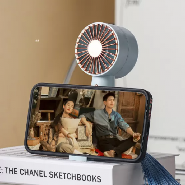 Ventilador de Mano Oriental con Porta Celular SKU G-ORIENTALFAN