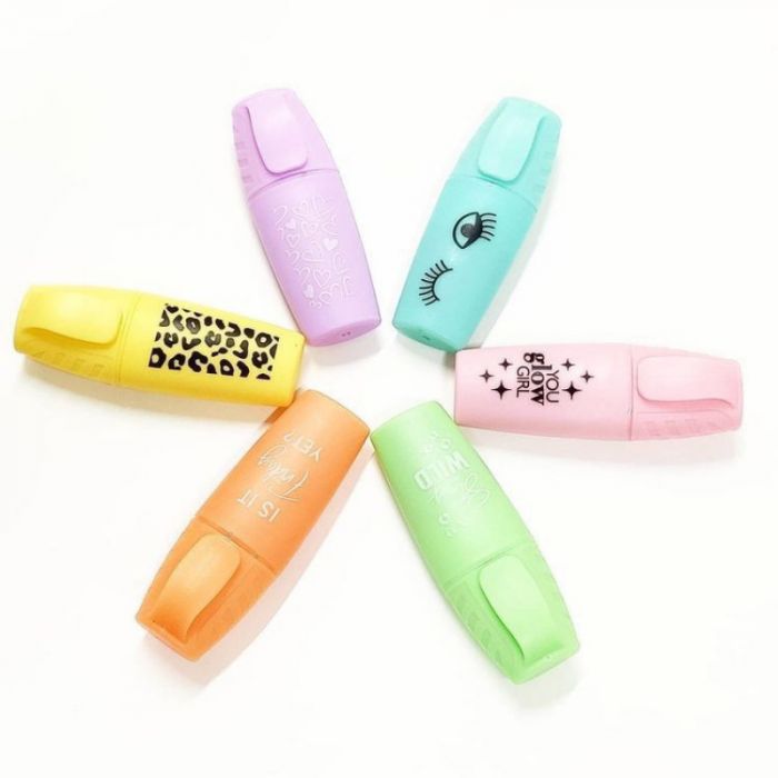 Pack de Mini Resaltadores Pastel x6 Unidades
