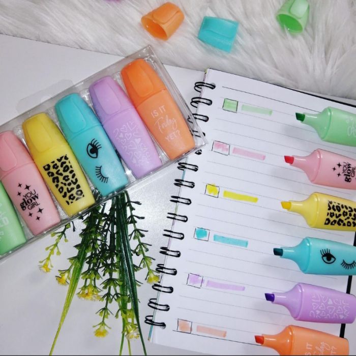 Pack de Mini Resaltadores Pastel x6 Unidades