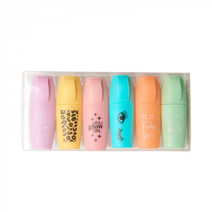 Pack de Mini Resaltadores Pastel x6 Unidades