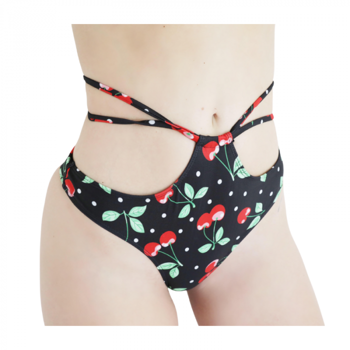 Bikini Traje de Baño Cherry Vedetina con Tiras Para Atar