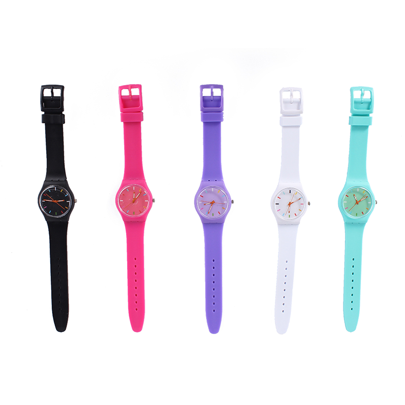 Reloj Muñeca Malla Goma Varios Colores Niños